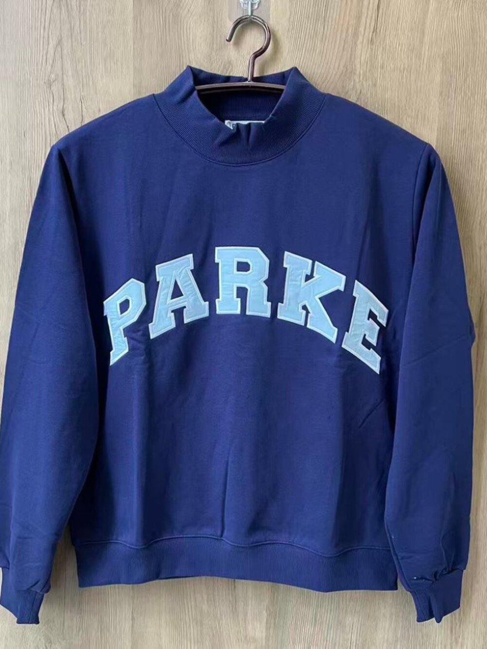PARKE Navy Preppy Long Sleeve Crew Sweatshirt